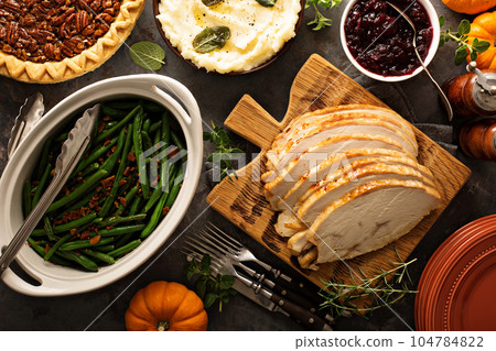 Sliced roasted tukey breast for Thanksgiving or Christmas Sliced roasted tukey breast for Thanksgiving or Christmas 104784822