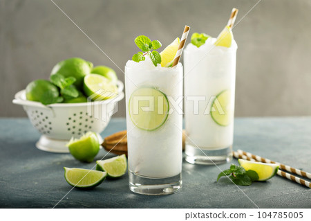 Refreshing lime frozen cooler or slushie Refreshing lime frozen cooler or slushie 104785005