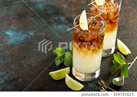 Dark and stormy cocktail Dark and stormy cocktail 104785025