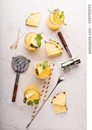 Pineapple cold cocktails Pineapple cold cocktails 104785055