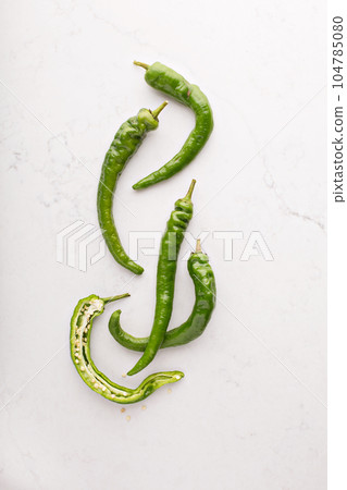 Green hot peppers Green hot peppers 104785080