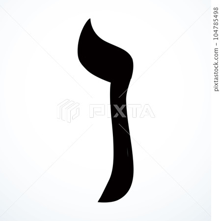 Vector drawing. Hebrew letter icon 104785498