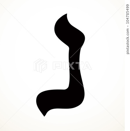 Vector drawing. Hebrew letter icon Vector drawing. Hebrew letter icon 104785499