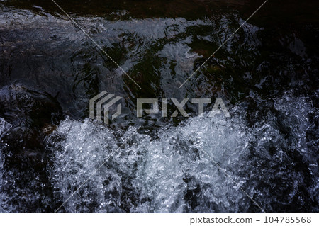 Abstract underwater wallpaper. Aquatic ripple wavy lilac water surface, water texture background 104785568