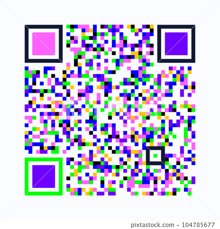 Color QR code. Quick Response code. Marketing and inventory management. 104785677