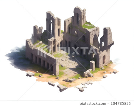 Ruins of the game [AI-generated image] 104785835