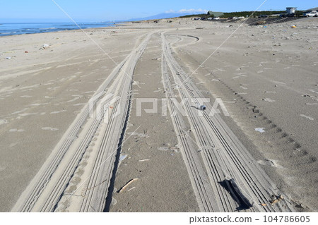 Sandy beach Sandy beach 104786605