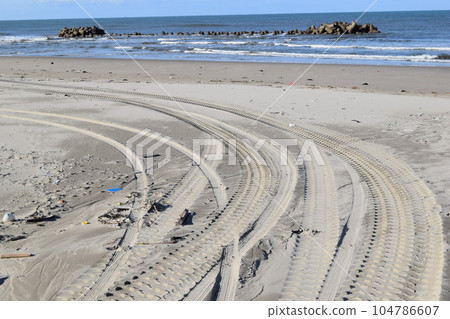 Sandy beach Sandy beach 104786607