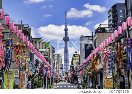 東京合童橋大街下町七夕節每年七月舉行 104787176