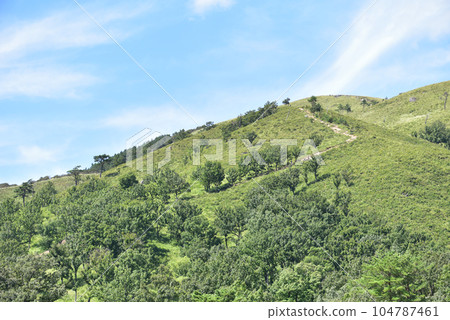 Fukairiyama with fresh greenery Summer scenery Leisure image 104787461