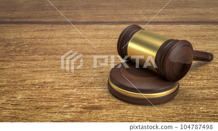 The wood hammer on table for laws and order concept 3d rendering The wood hammer on table for laws and order concept 3d rendering 104787498