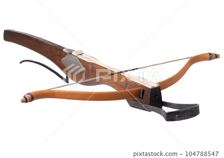 vintage crossbow isolated on white 104788547