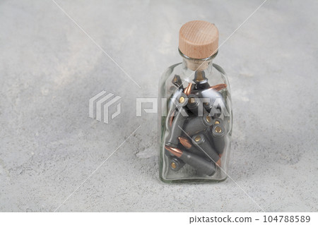 kalashnikov 7.62mm bullets in a spice jar kalashnikov 7.62mm bullets in a spice jar 104788589