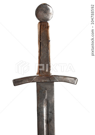 Medieval sword isolated on white. Medieval sword isolated on white. 104788592