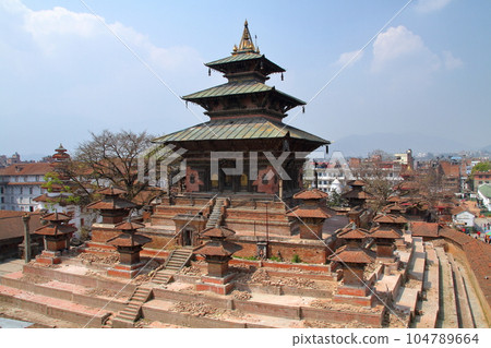 Nepal World Cultural Heritage Kathmandu Valley in South Asia Taleju Temple with a three-storied tower that stands out in Durbar Square 104789664
