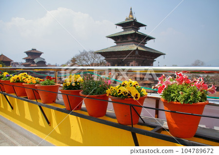 Nepal World Cultural Heritage Kathmandu Valley in South Asia Taleju Temple with a three-storied tower that stands out in Durbar Square 104789672