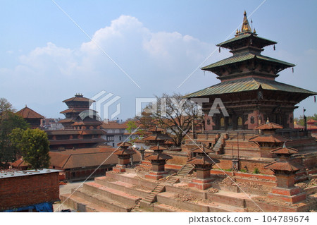 Nepal World Cultural Heritage Kathmandu Valley in South Asia Taleju Temple with a three-storied tower that stands out in Durbar Square 104789674