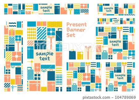 Banner set_Present box Banner set_Present box 104789869