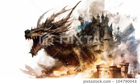 Generative AI, Inferno's Reign: Dragon's Fiery Conquest Generative AI, Inferno's Reign: Dragon's Fiery Conquest 104790048