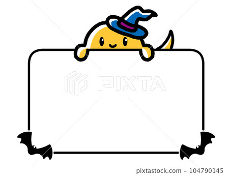 Halloween color ghost speech bubble / simple line drawing handwritten frame Halloween color ghost speech bubble / simple line drawing handwritten frame 104790145