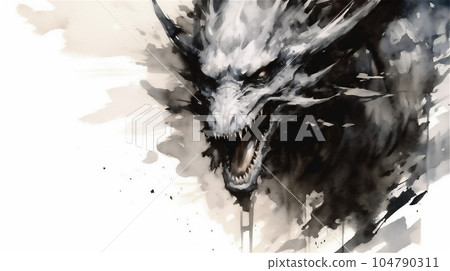 Generative AI, Realm Unveiled: Dragon's Head Emerges from Enigmatic Portal 104790311