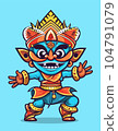 Vector Illustration, Traditional Dancer Cartoon Character 104791079