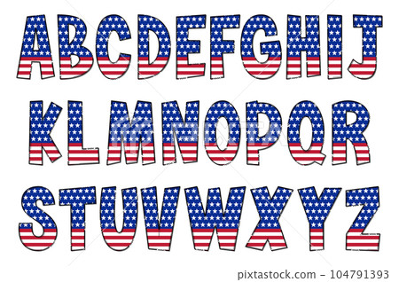 Adorable Handcrafted American Glory Font Set Adorable Handcrafted American Glory Font Set 104791393