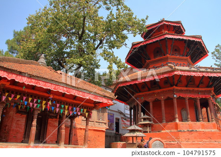 Kathmandu Valley, Nepal World Cultural Heritage Site in South Asia Hexagonal temple in Durbar Square where temples gather Kathmandu Valley, Nepal World Cultural Heritage Site in South Asia Hexagonal temple in Durbar Square where temples gather 104791575