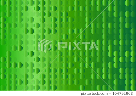 Abstract background illustration of octagonal random pattern with green metallic luster 104791968