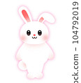 cute rabbit character 104792019