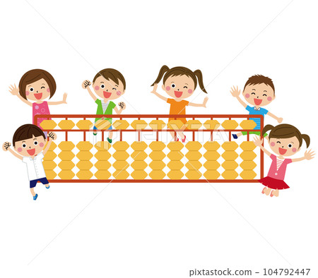 流行兒童珠心算課程 6 男孩和女孩 104792447