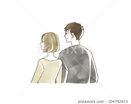 Smiley female and male Smiley female and male 104792653