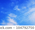 White clouds floating in the blue sky of May 104792750