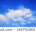 Blue sky and white clouds in May 104792864