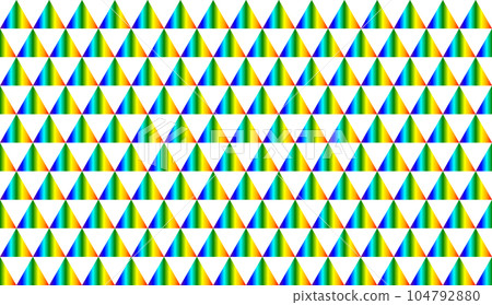 Rainbow color stripe gradation Japanese traditional pattern (scale pattern) Seamless background illustration 104792880