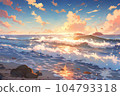 粗糙的波浪 104793318