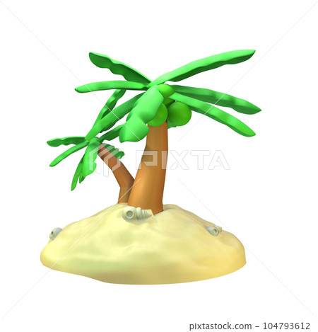 3D summer coconut tree icon rendered isolated on the transparent background 3D summer coconut tree icon rendered isolated on the transparent background 104793612