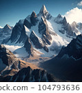 winter landscape of high mountains 104793636