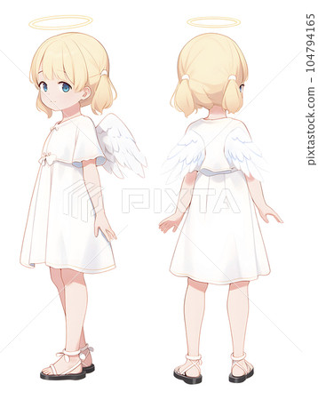 年輕天使的插圖（生成人工智能） 104794165