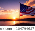 composite image of american flag 104794687