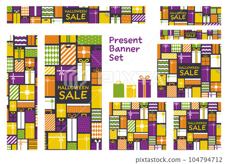 橫幅套裝_禮物盒_萬聖節 104794712