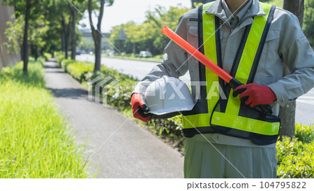 Image of construction industry, security guards, guard man Image of construction industry, security guards, guard man 104795822