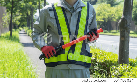 Image of construction industry, security guards, guard man 104795834