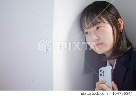 Female high school student portrait 104796544