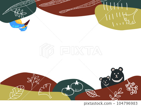 北歐秋季背景插畫素材 104796983