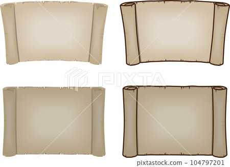 Old paper scroll frame set Old paper scroll frame set 104797201