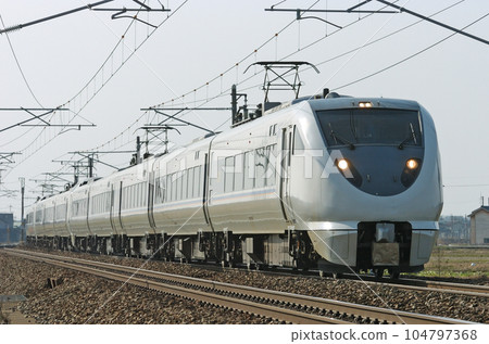 Hokuriku Main Line Mikawa-Kaga Kasama JR West 683 series S07+S24+S21 formation (Kanazawa) Shirasagi Hokuriku Main Line Mikawa-Kaga Kasama JR West 683 series S07+S24+S21 formation (Kanazawa) Shirasagi 104797368