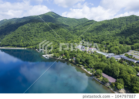 夏季支笏湖鳥瞰圖 104797887