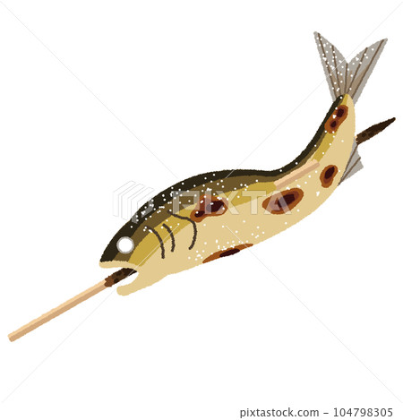 Illustration of salt-grilled sweetfish 104798305