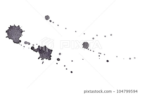 Dark black abstract watercolor texture stain with splashes, blot and splatters. Modern creative watercolor background for trendy design. Hand drawn illustration for package, juice pack, card, banner Dark black abstract watercolor texture stain with splashes, blot and splatters. Modern creative watercolor background for trendy design. Hand drawn illustration for package, juice pack, card, banner 104799594